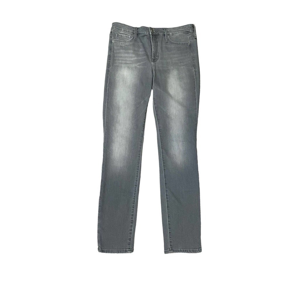 Athleta Sculptek High Waisted Gray Wash Skinny Denim Jeans Size 8